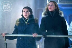 GODZILLA: KING OF THE MONSTERS (L-R) MILLIE BOBBY BROWN as Madison Russell and VERA FARMIGA as Dr. Emma Russell
